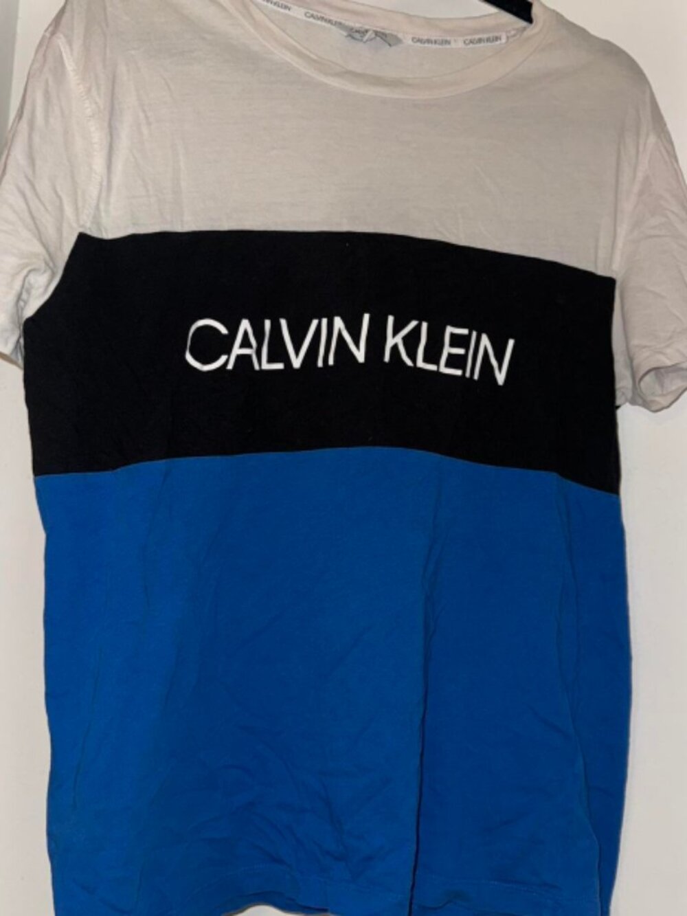 Calvin Klein Tri Color Splicing Short Sleeve T-shirt